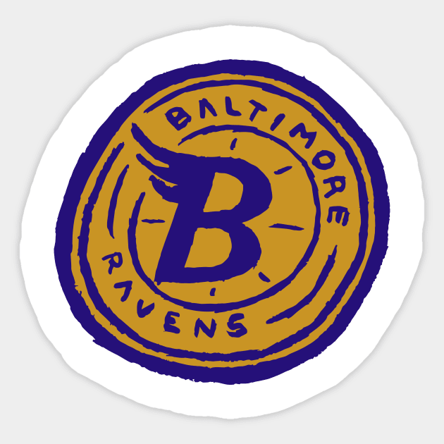 Baltimore Raveeeens 02 Sticker by Very Simple Graph